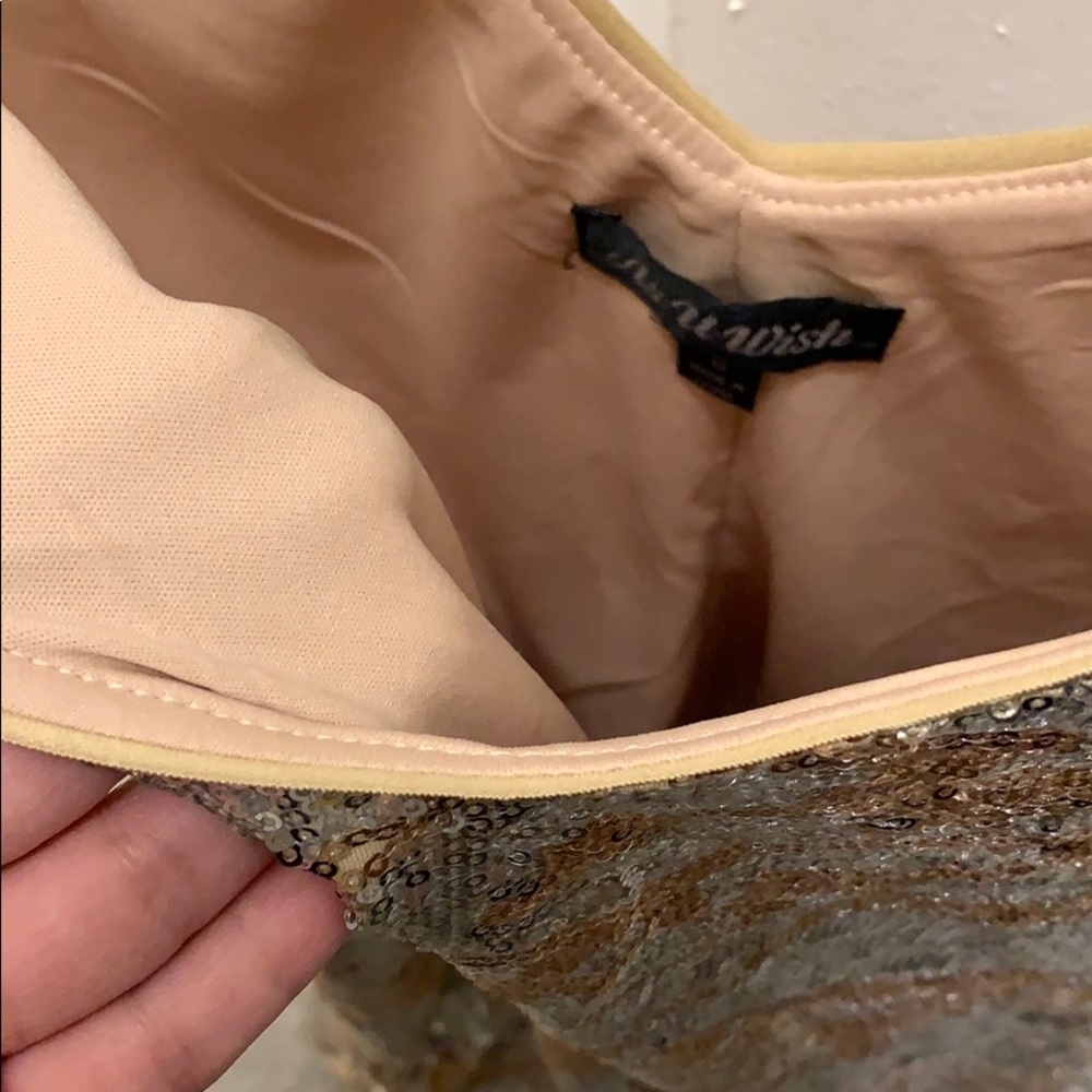 As U Wish Sequin Gold/Silver Dress - Picture 7 of 8